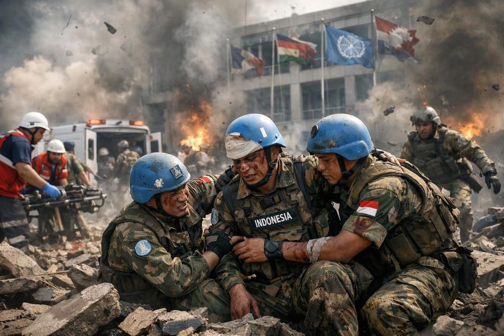 ledakan di fasilitas pbb di lebanon melukai tiga prajurit tni. simak kondisi terkini dan respons resmi terkait insiden ini.