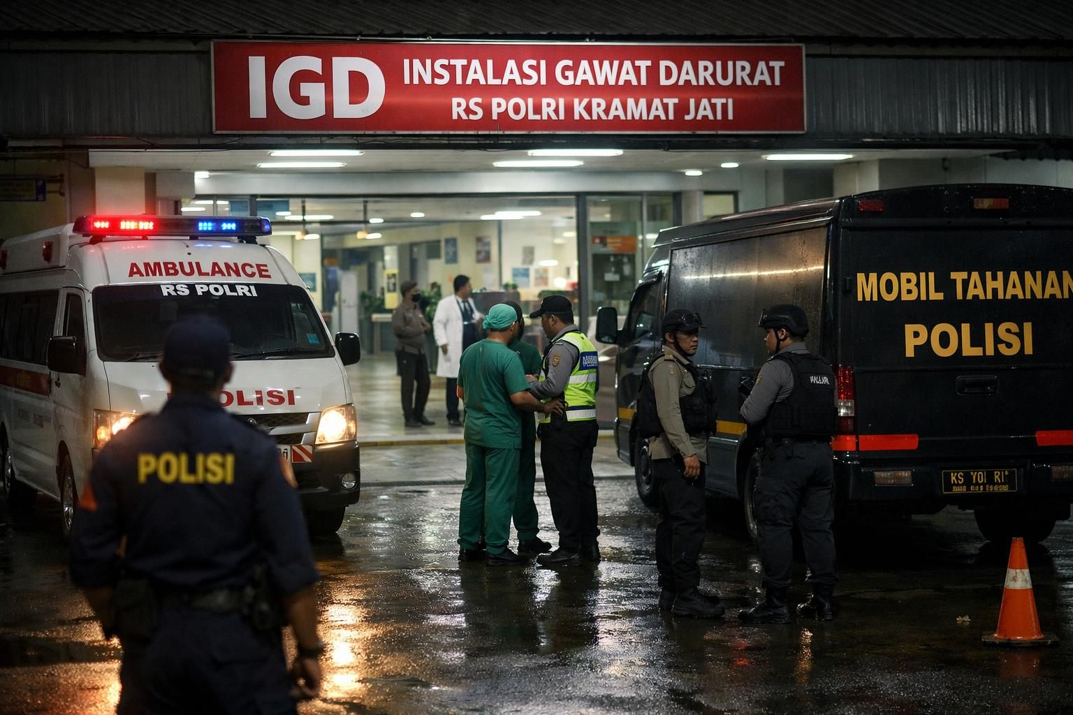 momen roy suryo dan dr tifa dibawa ke rs polri untuk pemeriksaan kesehatan lengkap, memastikan kondisi mereka dalam pemantauan medis yang profesional.
