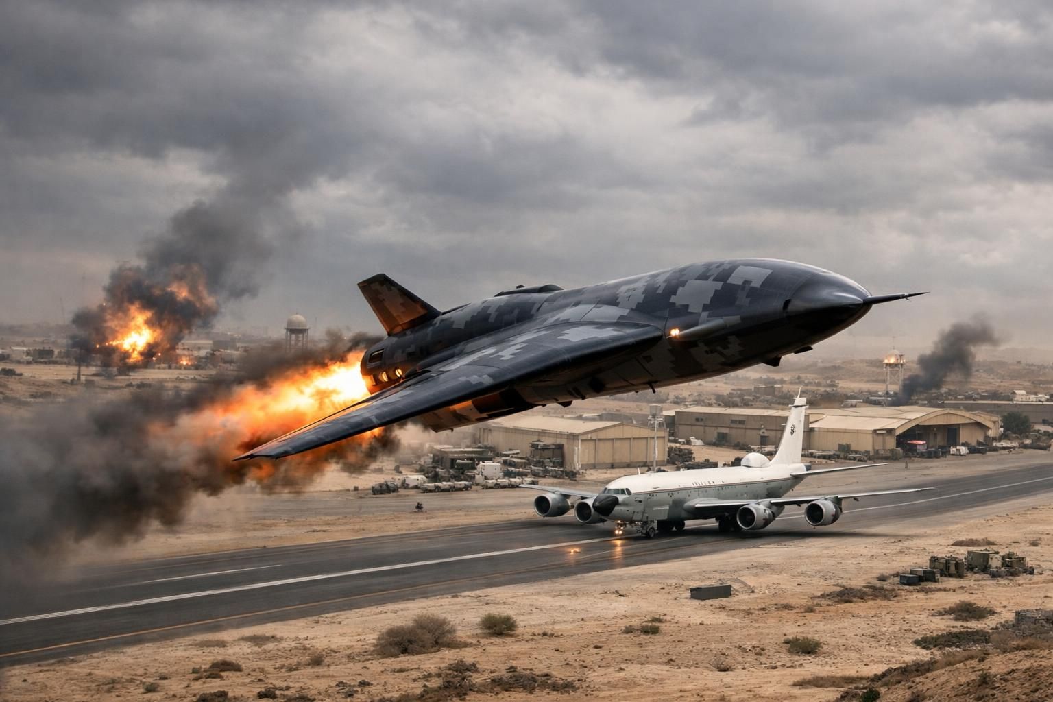 heboh! drone kamikaze buatan iran meluncur menyerang pangkalan pesawat pengintai as di bahrain, menimbulkan ketegangan di kawasan. baca selengkapnya di detiknews.
