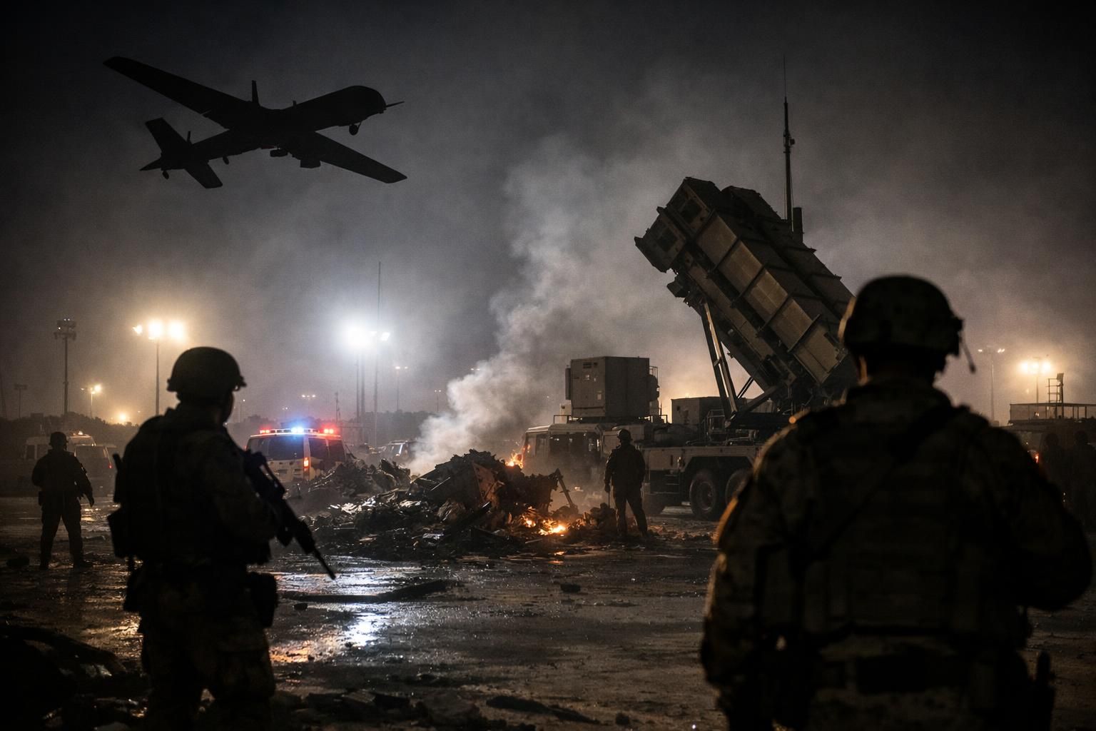iran menyerang fasilitas militer amerika serikat di yordania menggunakan drone bunuh diri, meningkatkan ketegangan di wilayah tersebut.