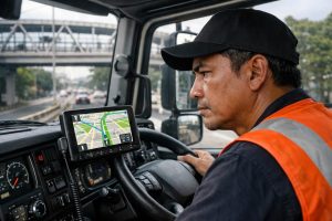 sopir truk pengangkut crane menjelaskan penyebab tabrakan di jpo tendean, mengungkap fokus utama pada penggunaan peta navigasi sebagai faktor utama kecelakaan.