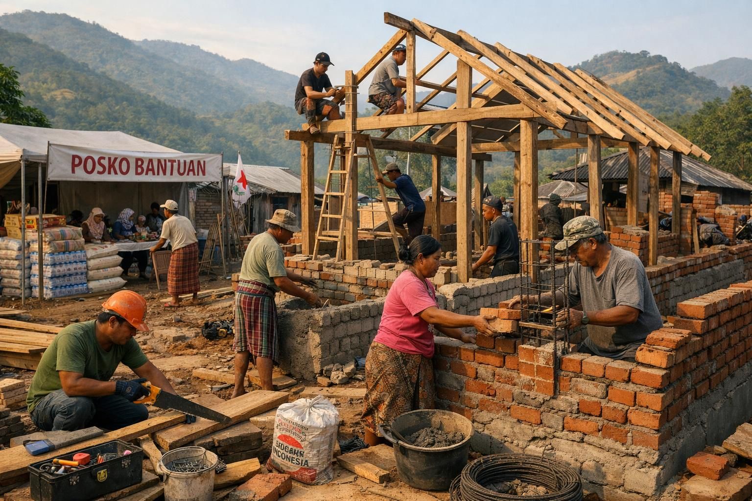 korban gempa di nusa tenggara timur menerima bantuan perbaikan rumah dengan nilai mulai dari rp 15 juta hingga rp 30 juta untuk mendukung pemulihan mereka.