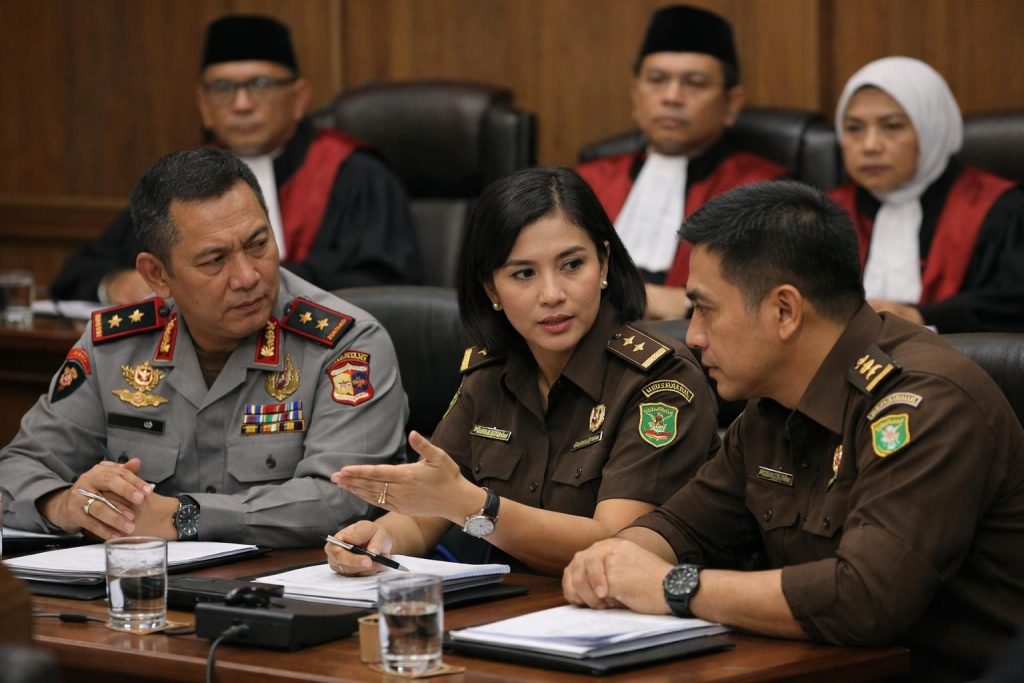 polri bekerja sama dengan kejagung untuk memohon hakim agar menolak gugatan praperadilan yang diajukan oleh febrie, sebagaimana dilaporkan oleh kompas.com.